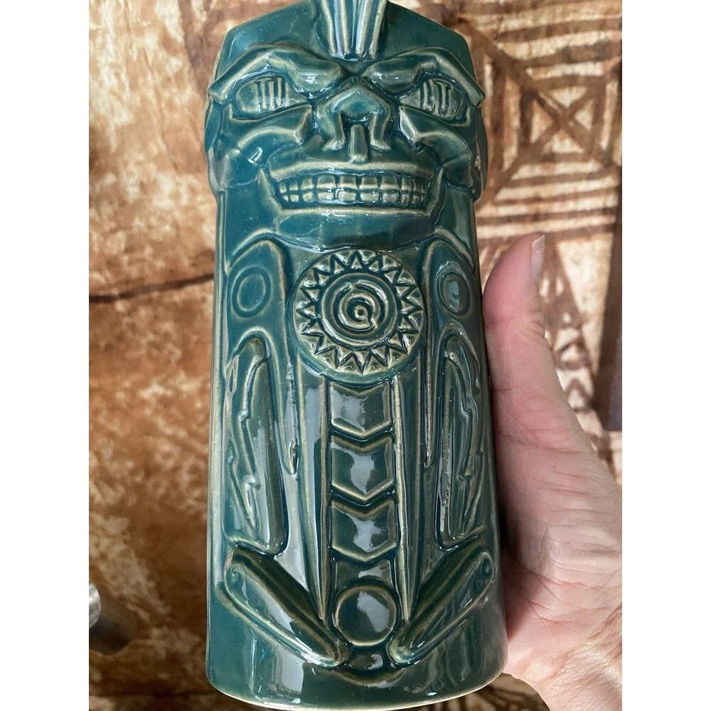 Tiki Farm Tank Tiki Mug Quarters Arcade Bar Teal Pinball Machine SLC Retired